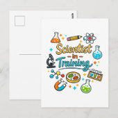 Young Scientist in Training Invitation Postkarte (Vorne/Hinten)