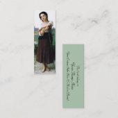 Young Shepherdess Lesezeichen von William Bouguere Mini Visitenkarte (Vorne/Hinten)