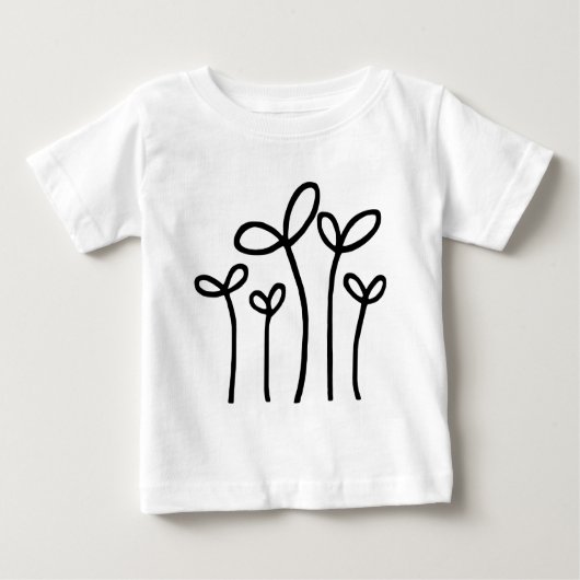 Young Shoots - Black Baby T-shirt (Vorderseite)