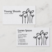 Young Shoots - Black on White (Gold) Visitenkarte (Vorne/Hinten)