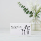 Young Shoots - Black on White (Gold) Visitenkarte (Stehend Vorderseite)