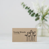 Young Shoots - (Kraft) Visitenkarte (Stehend Vorderseite)