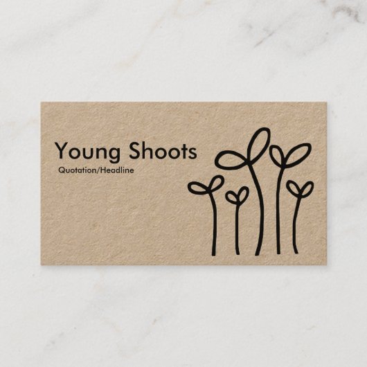 Young Shoots - (Kraft) Visitenkarte (Vorderseite)