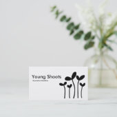 Young Shoots v2 - Black on White Visitenkarte (Stehend Vorderseite)