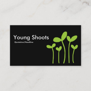 Young Shoots v2 - Martian Grn on Black (alt side) Visitenkarte