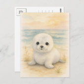 Young Siegel Baby Wild Animals Postcard Postkarte (Vorne/Hinten)