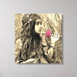 Young Sinti und Roma Girl Canvas Print Leinwanddruck