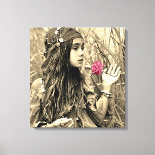 Young Sinti und Roma Girl Canvas Print Leinwanddruck