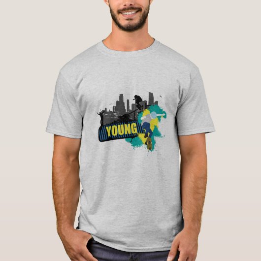 Young Skateboard Men T - Shirt (Vorderseite)