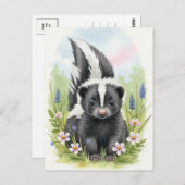 Young Skunk Baby Wild Animals Postcard Postkarte (Vorne/Hinten)