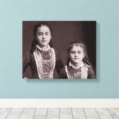 Young St. Therese von Lisieux und Schwester Celine Leinwanddruck (Insitu (Holzboden))