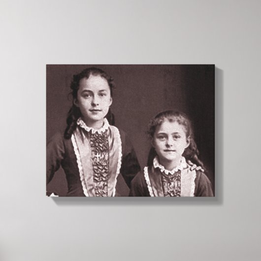 Young St. Therese von Lisieux und Schwester Celine Leinwanddruck (Vorderseite)