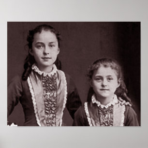 Young St. Therese von Lisieux und Schwester Celine Poster