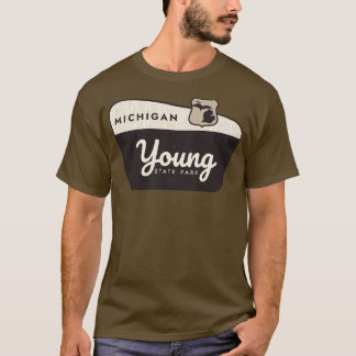 Young Staat Park Michigan Begrüßungszeichen T-Shirt