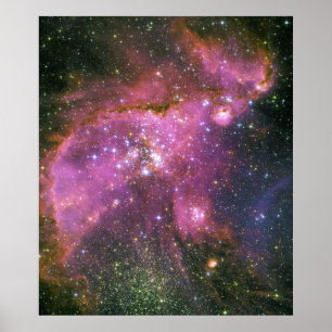 Young Stars Sculpt Gas Kleine magellanische Wolke Poster