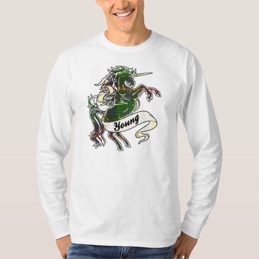 Young Tartan Unicorn T-Shirt (Vorderseite)