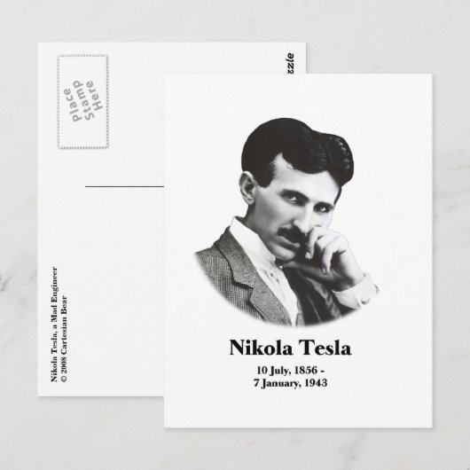 Young Tesla Postcard Postkarte (Vorne/Hinten)