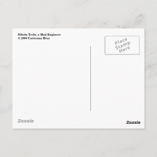 Young Tesla Postcard Postkarte (Rückseite)