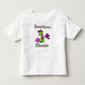 Young Unicorn Reader Kleinkind T-shirt (Vorderseite)