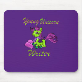 Young Unicorn Writer Mousepad
