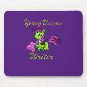 Young Unicorn Writer Mousepad