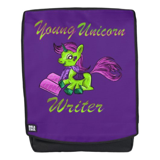 Young Unicorn Writer Rucksack (Vorderseite)