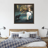 Young Ursula Stretched Canvas Print Leinwanddruck (Insitu (Schlafzimmer))