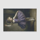 Young Vintage Ballerina in Violet Decoupage Seidenpapier (Vorderseite)