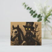 Young Voodoo Doc on Skull Horse Postkarte (Stehend Vorderseite)