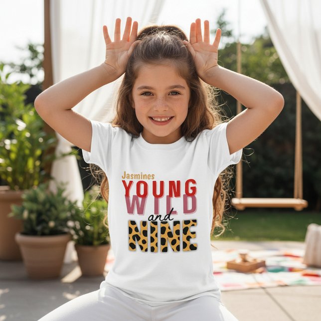 Young Wild and Nine Leopard Birthday T-Shirt (Von Creator hochgeladen)