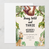 Young, wild and three einladung (Vorne/Hinten)