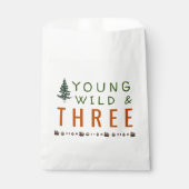 Young Wild and Three Forest Birthday Party Geschenktütchen (Vorderseite)