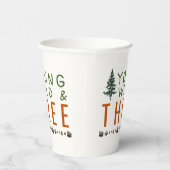 Young Wild and Three Forest Birthday Party Pappbecher (Rechts)