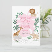 Young Wild and Three Girl Birthday Einladung (Stehend Vorderseite)