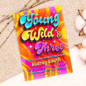 Young Wild and Three - Groovy Einladung