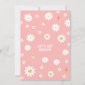 Young Wild and Three Groovy Pink Peach Birthday Einladung (Rückseite)