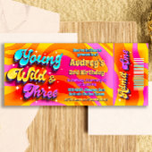 Young Wild and Three - Groovy Ticket Einladung