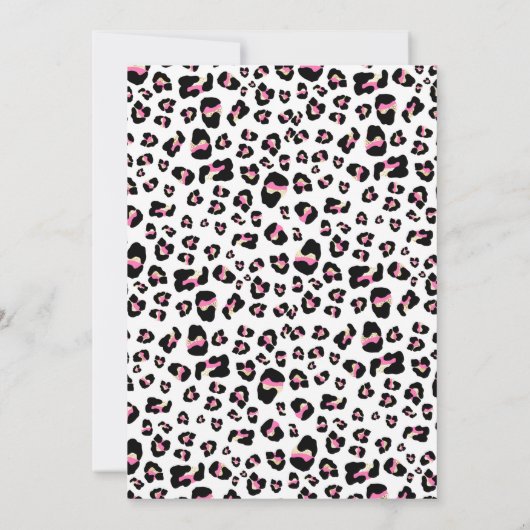 Young Wild and Three Jungle Leopard Print Geburtst Einladung (Rückseite)