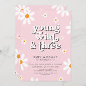 Young Wild and Three Kindergeburtstag Party Einladung (Vorne/Hinten)