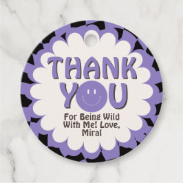 Young Wild and Three Lavender 3rd Birthday Party Geschenkanhänger