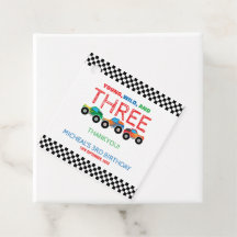 Young Wild and Three Monster Truck Boy Birthday