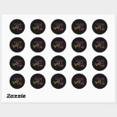 Young Wild and Three Party Theme Round Stickers (Blatt)