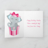 Young Wild and Three Pink 3. Geburtstag Karte (Innenseite)