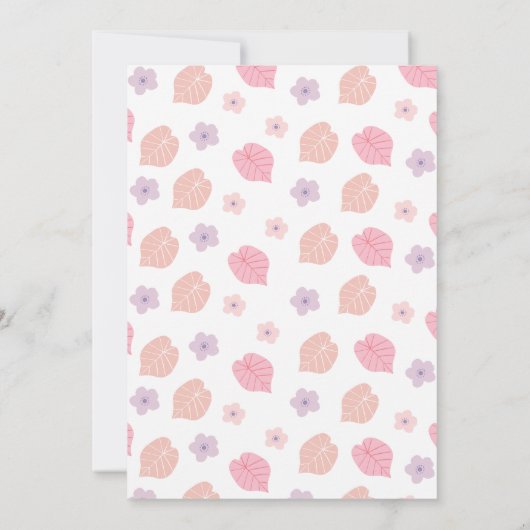 Young Wild and Three Pink Dinosaur Birthday Einladung (Rückseite)