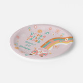 Young Wild and Three Retro Boho Party Paper Teller (Schrägansicht)