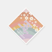 Young Wild and Three Retro Rainbow Napkins Serviette (Ecke)