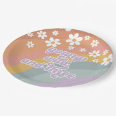 Young Wild and Three Retro Rainbow Pappteller (Schrägansicht)