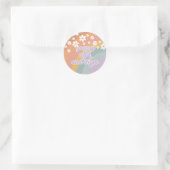 Young Wild and Three Retro Rainbow Runder Aufkleber (Tasche)