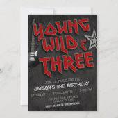 Young Wild and Three Rock Einladung (Vorderseite)