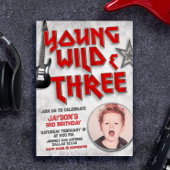 Young Wild and Three Rock Einladung mit Foto
